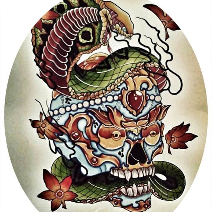 纹身手稿素材 10款颜色和风格多样化的纹身手稿素材第5页 - 85814图库