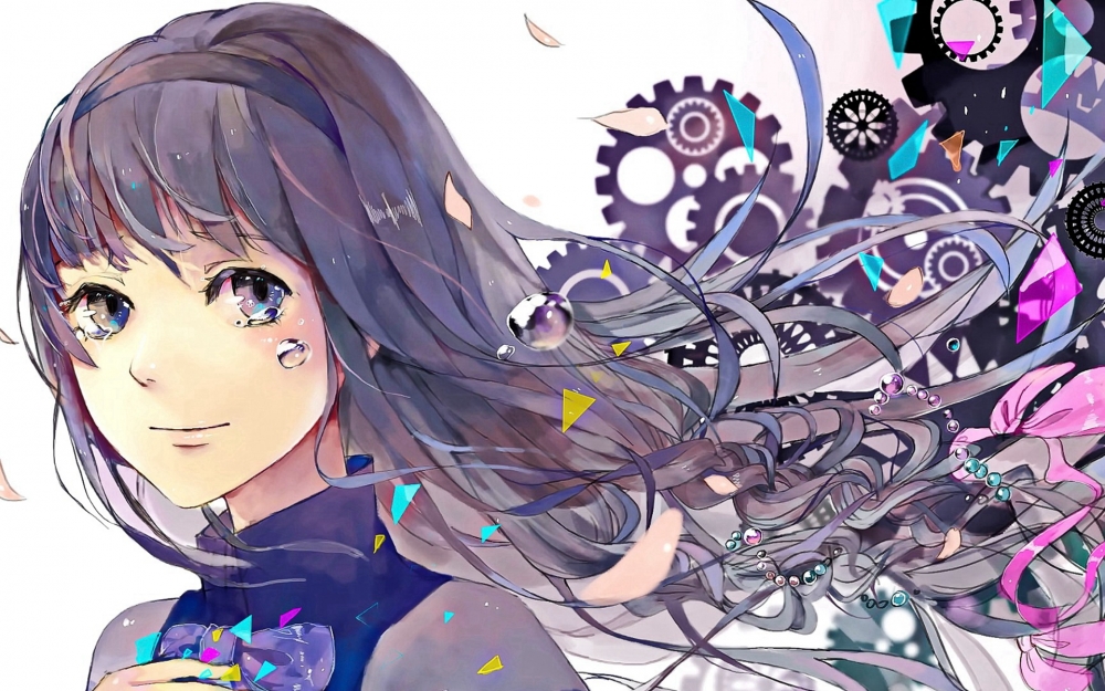 眼神温柔动漫少女插画桌面壁纸第7页