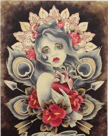 推荐一款红孩儿纹身图案手稿图案